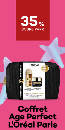 Coffret Age Perfect da marca Loreal Paris com destaque promocional de  35% sobre preço de Venda ao Público Recomendado